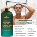 First Botany, All Natural Body Wash - Fights Body Odor, Athlete’S Foot, Jock Itch, Nail Issues, Dandruff, Acne, Eczema, Shower Gel For Women & Men, Skin Cleanser -16 Fl Oz (Tea Tree Mint)