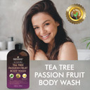 All Natural Body Wash - Fights Body Odor, Athlete'S Foot, Jock Itch, Nail Issues, Dandruff, Acne, Eczema, Shower Gel For Women & Men, Skin Cleanser -16 Fl Oz (Passion Fruit)