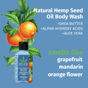 Hempz New Mini Body Wash, Triple Moisture Fresh Citrus, Travel Size Shower Gel, 2.25 Oz