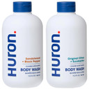 Huron Body Wash Scent Duo - Citrus + Eucalyptus & Sandalwood + Black Pepper Scents - Menã¢ÂS Body Wash - Made With Coconut Oil, Vitamin E & Witch Hazel - Vegan, Cruelty-Free - 2 Pack, 12.2 Fl Oz