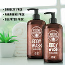 Viking Revolution Men'S Body Wash - Sandalwood, Skin Cleaning Agent - Mens Natural Body Wash With Vitamin E And Rosemary Oil - Shower Gel Liquid Soap, 12 Fl Oz (Pack Of 2)
