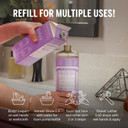 Dr. Bronner'S Pure-Castile Liquid Soap Bottle & Refill Carton - Made With Regenerative Organic Certified Oils, 82% Less Plastic-18-In-1 Uses For Face, Body Wash, Hand Soap Refill- Lavender,32Oz