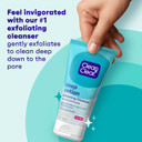 Clean & Clear Oil-Free Deep Action Exfoliating Facial Cleanser With Pro-Vitamin B5, Gentle Exfoliating Daily Face Wash Cleans Deep For Soft, Smooth, Hydrated Skin, Paraben-Free, 5 Fl. Oz