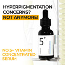 Numbuzin No.5+ Vitamin Concentrated Serum | Glutathione & Vitamin Serum, Radiant Skin, Korean Skin Care For Face, 1.01Fl.Oz/30Ml