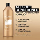 Redken All Soft Conditioner | Deeply Conditions And Hydrates | Softens, Smooths, And Adds Shine | Safe For Color-Treated Hair | Nourishing Shampoo For Dry Hair | With Argan Oil33.80 Fl Oz (Pack Of 1)