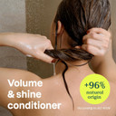 Attitude Volume And Shine Hair Conditioner, For Thin Hair, Naturally Derived Ingredients, Vegan Detangler, Dermatologically Tested, Soy Protein & Cranberries, 8 Fl Oz