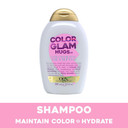 Ogx Colorglam Ultra Hydrating Shampoo For Color-Treated Hair, Gentle Sulfate-Free Surfactants To Help Protect Hair Color, Semi-Sweet Scent, 13 Fl Oz