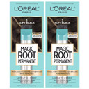 L'Oreal Paris Magic Root Rescue 10 Minute Root Hair Coloring Kit, Permanent Hair Color With Quick Precision Applicator, 100 Percent Gray Coverage, 3 Soft Black, 2 Count