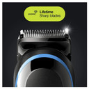 Braun Hair Clippers For Men, 9-In-1 Beard, Ear & Nose Trimmer, Body Grooming Kit, Cordless & Rechargeable With Gillette Proglide Razor, Black/Blue, 9 Piece Set