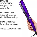 Ion Titanium Gator Digital Flat Iron, 1 Inch, Straighten, Curl, Or Flip Hair, Heats Up To 450°F, Digital Display, Dual Voltage