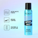 Redken Spray Wax Invisible Texture Mist | High Impact Finishing Spray-Wax | Adds Volumizing Body, Dimension & Tames Flyaways | Medium Control |For All Hair Types