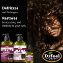 Difeel Ultra Curl 3-Pc Curl Boosting Hair Care Set : Ultra Curl Shampoo 12 Oz, Conditioner 12 Oz And Hair Oil 2.5 Oz. Set