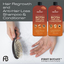 First Botany, Hair Growth Shampoo Conditioner Set - An Anti Hair Loss Biotin Shampoo & Conditioner With Dht Blockers To Fight Hair Loss For Men & Women, All Hair Types, Sulfate Free - 2 X 16 Fl Oz