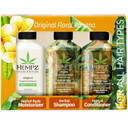 Hempz Original Shampoo, Conditioner, And Body Lotion Trio Set - Floral & Banana - Hair & Skin Care Product Pack, Hemp Seed Oil - 2.25 Fl Oz, 3-Pack Bundle