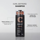 Truss Curly Shampoo - Gentle Cleansing For Defined, Detangled, Frizz-Controlled Wavy And Curly Hair With Softness, Moisture Balance And Conditioning
