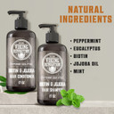 Viking Revolution Biotin Mens Shampoo And Conditioner Set - Eucalyptus Shampoo And Conditioner Set With Jojoba Oil And Mint Oil - Peppermint Oil Hair Conditioner For Men (17 Oz)