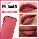 Maybelline Super Stay Ink Crayon Lipstick Makeup, Precision Tip Matte Lip Crayon With Built-In Sharpener, Longwear Up To 8Hrs, Change Is Good, Rose Pink, 1 Count