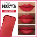 Maybelline Super Stay Ink Crayon Lipstick Makeup, Precision Tip Matte Lip Crayon With Built-In Sharpener, Longwear Up To 8Hrs, Hustle In Heels, Apple Red, 1 Count