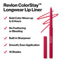Revlon Lip Liner, Colorstay Lip Makeup With Built-In-Sharpener, Longwear Rich Lip Colors, Smooth Application, 665 Plum, 0.01 Oz