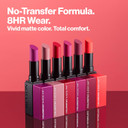 Revlon Lipstick, Colorstay Suede Ink, Built-In Primer, Infused With Vitamin E, Waterproof, Smudge-Proof, Matte Color, 005 Hot Girl, 0.09 Oz