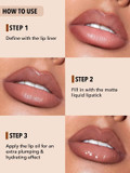 Sheglam Soft 90'S Glam 3-In-1 Lip Liner Moisturizing Plant Extracts Long Lasting Liquid Lipstick Plumping Lip Gloss Makeup Set - Moody Taupe