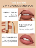Sheglam 2 In 1 Matte Lip Liner And Long Lasting Lipstick Set Makeup - Soft Chai