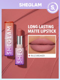 Sheglam Dynamatte Boom Waterproof Matte Lipstick Long Lasting Transfer Proof Lip Stick - Rule Breaker