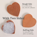 Scrubbies Pumice Stone For Feet Lasts 5+ Years Foot Exfoliator Scrubber Callus Remover Made Of Natural Terra-Cotta (Heart)