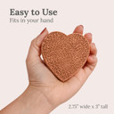 Scrubbies Pumice Stone For Feet Lasts 5+ Years Foot Exfoliator Scrubber Callus Remover Made Of Natural Terra-Cotta (Heart)