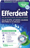 Efferdent Retainer Cleaning Tablets, Denture Cleaning Tablets For Dental Appliances, Minty Fresh & Clean, 126 Count