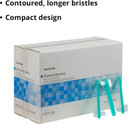 Mckesson Denture Brushes 2-Sided Bristle, Green, 144 Count