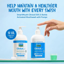 Smartmouth Clinical Dds 2-Bottle Activated Mouthwash With Pumps - Gum Health Support For Adults - 12-Hour Fresh Breath Mouthwash - Clean Mint Flavor, 32 Fl Oz (16 Fl Oz Per Bottle)