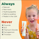 Happy Tooth Natural Hydroxyapatite Toothpaste - Fluoride Free, Sls Free - Whitening For Sensitive Teeth - Natural Ingredients - Dentist Formulated & Recommended - Adults & Kids - Sweet Orange 4 Oz