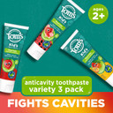 Tomã¢ÂS Of Maine Anticavity Kids Natural Toothpaste Variety Pack, Strawberry, Orange Mango, Watermelon Flavors, Kids Toothpaste With Fluoride, Safe For Ages 2 And Up, 5.1 Oz (Pack Of 3)
