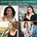 Gurunanda Steel Sonic Toothbrush - Rechargeable, 5 Modes, 2 Min Smart Timer & Replacement Brush Heads - Teal
