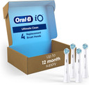Oral-B Io Series Ultimate Clean Electric Toothbrush Replacement Brush Heads For An Oral-B Electric Toothbrush, 4 Count, White