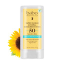 Babo Botanicals Super Shield Spf 50 Stick Sunscreen - 70% Organic Ingredients - Natural Zinc Oxide - For All Ages - Nsf & Made Safe Certified - Ewg Verified - Water Resistant - Fragrance-Free