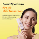 Cnp Milky Light Sunscreen (50Ml / 1.7 Fl. Oz.) - Broad Spectrum Spf 50 Uv Protection With Niacinamide, No White Cast, Fast Absorbing, Non-Greasy Finish, Korean Sunscreen For Face & Body