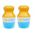 Duo Blue Pack Of Solar Buddies Refillable Roll On Sponge Applicator For Kids, Adults, Families, Travel Size Holds 100Ml Travel Friendly For Sunscreen, Suncream And Lotions