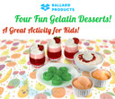 Gelatin Mix Variety Pack Of 10 - Sonic, Skittles, And Starburst Jello Mix - 1 Box Of Each Flavor - 10 Flavors Of Flavored Gelatin Powder - Bundle With Ballard Products Recipe Cards