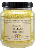 Nature'S Colors, Yellow , Sugar Sprinkles For Baking And Decorating , 2.9 Lb Canister (Pack Of 1)