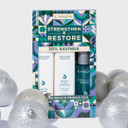 L'Anza Healing Strength Holiday Gift Set Trio, White Tea Shampoo, Manuka Honey Conditioner & Neem Plant Silk Hair Serum In Gift Box, Luxury Hair Care For Dry, Damaged Hair (10.1/8.5/3.4 Fl Oz)