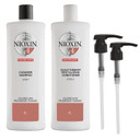 Nioxin System 4 Shampoo & Conditioner Prepack, For Color Treated Hair with Progressed Thinning, Pumps Included, 33.8 fl oz