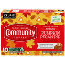 Community Coffee Spiced Pumpkin Pecan Pie Flavored 10 Count Coffee Pods, Medium Roast Compatible With Keurig 2.0 K-Cup Brewers, 10 Count (Pack Of 1)