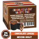 Crazy Cups Medium Roast Chocolate Coffee Lovers Coffee Pods Variety Pack, 24 Count