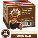 Crazy Cups Flavored Coffee Pods, Caramel Vanilla, Single Serve For Keurig K Cups Machines, Medium Roast In Recyclable Pods, 22 Count