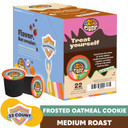 Crazy Cups Flavored Single-Serve Coffee For Keurig K-Cups Machines, Decaf Frosted Oatmeal Cookie, 22 Pods Per Box