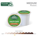 Green Mountain Coffee Roasters Half Caff, Single-Serve Keurig K-Cup Pods, Medium Roast Coffee Pods, 48 Count