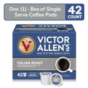 Victor Allen'S Coffee Italian Roast, Dark Roast, 42 Count, Single Serve Coffee Pods For Keurig K-Cup Brewers
