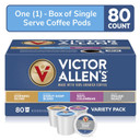 Victor Allen'S Coffee Variety Pack (Morning Blend, 100% Colombian, Donut Shop Blend, And Italian Roast), 80 Count, Single Serve Coffee Pods For Keurig K-Cup Brewers
